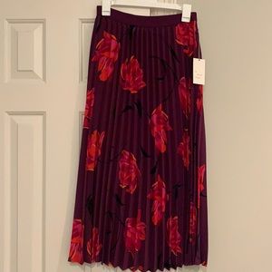 NWT a new day Target Floral Pleated Skirt